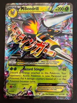 M Beedrill EX Holo Black Star Promo XY158 Pokemon XY Lightly Played - Image 1