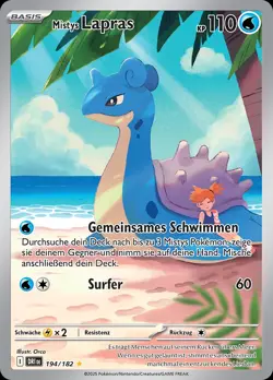 Pokemon Mistys Lapras Illustration Rare Ewige Rivalen 194/182 - Image 1