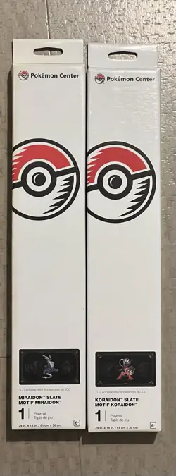 Pokemon Tcg Pokemon Center Exclusive: Miraidon And Koraidon Slate Playmats - Image 2