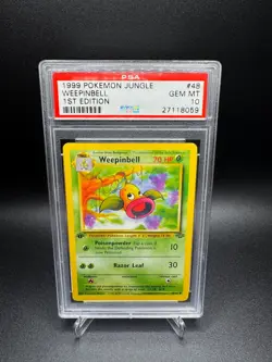 PSA 10 GEM MINT -🔥WoTC VINTAGE🔥1999 POKEMON JUNGLE - WEEPINBELL 1ST ED #48 - Image 1