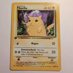 Pikachu - Pokemon TCG Karte - Base Set - 1. Edition - 58/102 - 1999 - Deutsch - Image 1