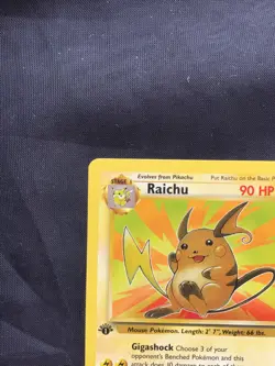 Pokemon Cards: Fossil 1st Edition Rare: Raichu 29/62 - Image 2