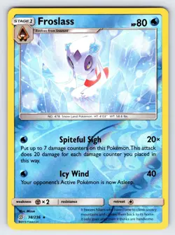 Froslass 38/236 2019 S&M Unified Minds Pokemon Card Reverse Holo Rare - Nm - Image 1