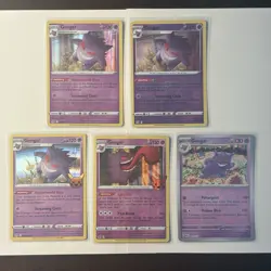 Gengar Pokemon Card Lot - X5 Unique Gengar Holos - A238 - Image 1