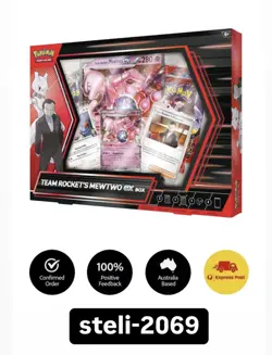 IN HAND Pokemon TCG Team Rockets Mewtwo Ex Box ⚡FREE EXPRESS SHIP ⚡ - Image 1