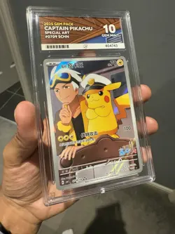 Captain Pikachu Pokemon Card 0709/09 Chinese Exclusive - Ace 10 Gem Mint - Image 4