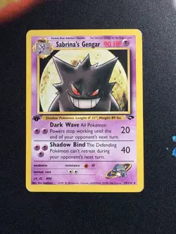 Sabrina's Gengar 29/132 Rare Gym Challenge 1st Edition Pokemon Card LP-MP - Image 1