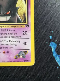 Sabrina's Gengar 29/132 Rare Gym Challenge 1st Edition Pokemon Card LP-MP - Image 4