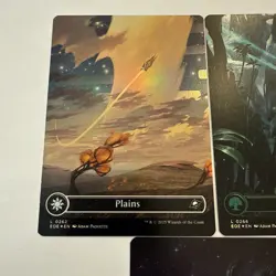 FOIL Edge of Eternities Full Art Borderless Basic Lands Complete 5x Paquette NM - Image 2