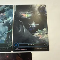 FOIL Edge of Eternities Full Art Borderless Basic Lands Complete 5x Paquette NM - Image 4