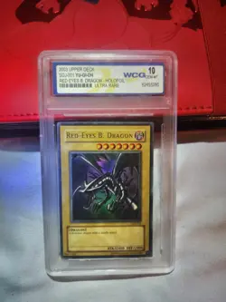 Yu-Gi-Oh Red-Eyes Black Dragon Card 2003 SDJ WCG 10 GEM MT ULTRA RARE HOLO - Image 4