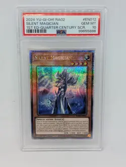 Yugioh | Silent Magician RA02-EN012 PSA 10 | Quarter Century Secret Rare - Image 1