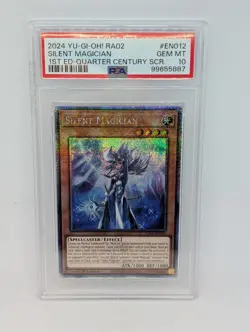Yugioh | Silent Magician RA02-EN012 PSA 10 | Quarter Century Secret Rare - Image 1