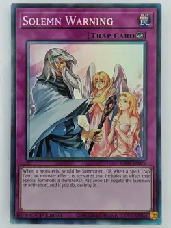 Yu Gi Oh - RA02-EN078 Solemn Warning - Prismatic Collector's Rare - Image 1