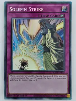 Yu Gi Oh - RA02-EN079 Solemn Strike - Prismatic Collector's Rare - Image 1