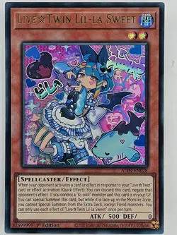 Yu Gi Oh - ALIN-EN028 Live ⚝ Twin Lil-La Sweet - Ultra Rare - Image 1