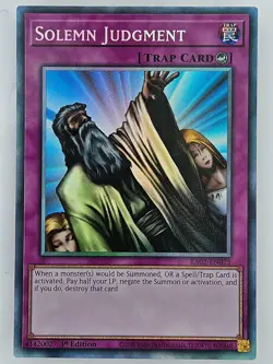 Yu Gi Oh - RA02-EN075 Solemn Judgment - Prismatic Collector's Rare - Image 1