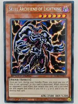 Yu Gi Oh - SGX3-ENE01 Skull Archfiend Of Lightning - Secret Rare - Image 1
