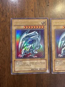 Two Blue-Eyes White Dragon SDK-001 Ultra Rare MP Yugioh Card And Other Cards - Image 1