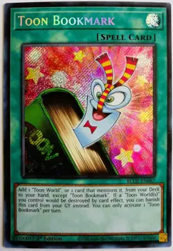 Toon Bookmark BLCR-EN067 Secret Rare 1ST EDITION NM YuGiOh - Image 1