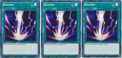 *** 3X RAIGEKI 3X *** PLAYSET PRISMATIC SECRET RARE TN19-EN010 YUGIOH! - Image 1