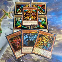 YUGIOH TCG! EXODIA & EGYPTIAN GOD CARDS OBELISK SLIFER RA -8 CARD SET LDK2 NM - Image 1