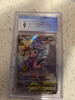 Mew V 251/264 CGC 9 Ultra Rare Graded Pokemon Card Fusion Strike 2021 MINT - Image 1