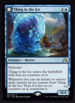 Thing in the Ice 092/297 Non Foil Rare Shadows Over Innistrad MTG NM - Image 1