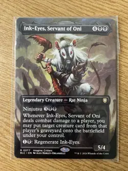 Ink-Eyes, Servant of Oni (BORDERLESS) - Bloomburrow (MTG) - Image 1