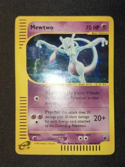 Pokemon EXPEDITION - #20/165 Mewtwo - ENG - Holo - SWIRLS - Moderately Played - Image 2