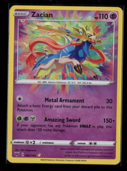 Zacian 82/185 Amazing Rare Vivid Voltage Pokemon TCG Near Mint - Image 1