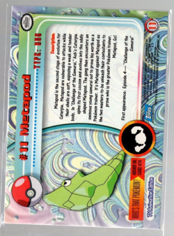 Metapod #11 Topps Blue Label Pokemon Cards LP/NM - Image 2