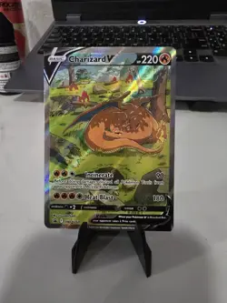 Charizard V Sword & Shield Pokemon Card 220 HP Incinerate Heat Blast - Image 1