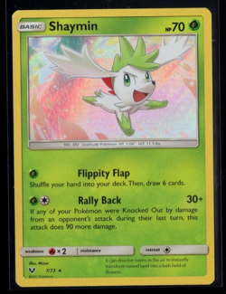 Shaymin 7/73 Holographic Rare Shining Legends Pokemon TCG Near Mint - Image 1