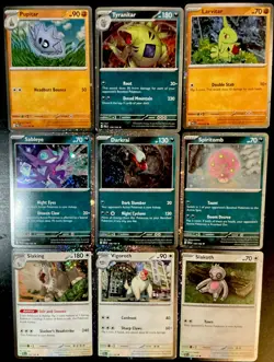 Full set of 9 Pokemon cosmos swirl holo triple whammy promos darkrai tyranitar - Image 1