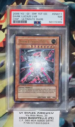 YU GI OH PSA 7 DARK LUCIUS LV8 CDIP-EN011 1st FIRST EDITION ULTIMATE RARE 2006! - Image 2
