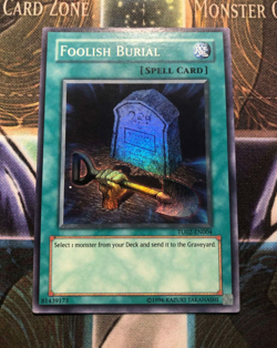 *** FOOLISH BURIAL *** SUPER RARE TURBO PACK TU08-EN004 (MP) YUGIOH! - Image 1