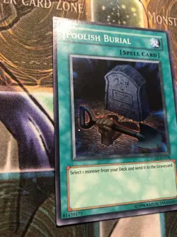 *** FOOLISH BURIAL *** SUPER RARE TURBO PACK TU08-EN004 (MP) YUGIOH! - Image 2