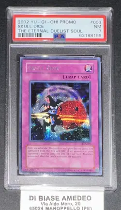 YU GI OH PSA 7 SKULL DICE EDS-003 THE ETERNAL DUELIST SOUL PROMO ENGLISH 2002! - Image 1