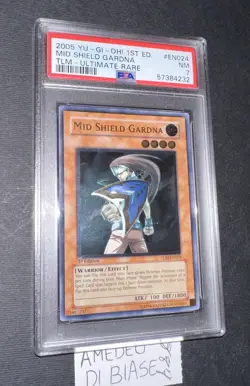 YU GI OH PSA 7 MID SHIELD GARDNA TLM-EN024 1st EDITION ULTIMATE RARE ENGL 2005 - Image 4