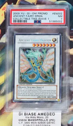 YU GI OH PSA 7 ANCIENT FAIRY DRAGON CT06-EN002 COLLECTIBLE TINS WAVE 1 2009! - Image 1