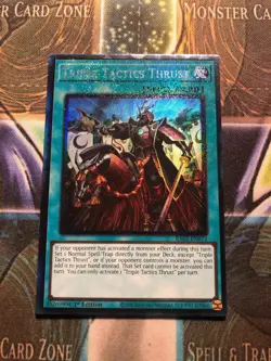 *** TRIPLE TACTICS THRUST *** PRISMATIC COLLECTOR'S RARE RA03-EN072 YUGIOH! - Image 1