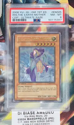 YU GI OH PSA 8 IRIS,THE EARTH MOTHER CDIP-EN025 1st EDITION ULTIMATE RARE 2006! - Image 1