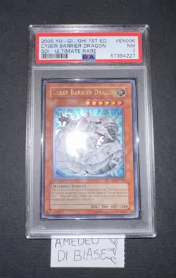 YU GI OH PSA 7 CIBER BARRIER DRAGON SOI-EN006 1st EDITION ULTIMATE RARE ENGLISH - Image 2