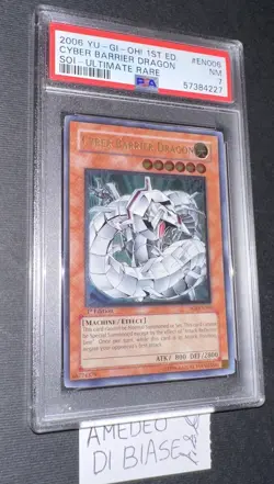 YU GI OH PSA 7 CIBER BARRIER DRAGON SOI-EN006 1st EDITION ULTIMATE RARE ENGLISH - Image 3