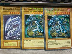 Yugioh Card Blue Eyes White Dragon Funny Joke Parody Seto Kaiba Anime Dinosaur - Image 1