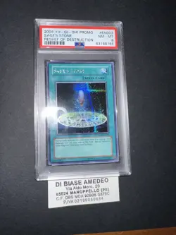 YU GI OH PSA 8 SAGE’S STONE ROD-EN003 RESHEF OF DESTRUCTION PROMO ENGLISH 2004! - Image 3