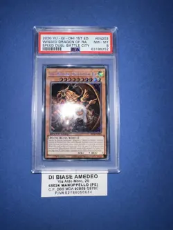 YU GI OH PSA 8 THE WINGED DRAGON OF RA SBCB-EN203 SPEED DUEL BATTLE CITY ENGL - Image 2