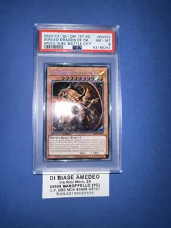 YU GI OH PSA 8 THE WINGED DRAGON OF RA SBCB-EN203 SPEED DUEL BATTLE CITY ENGL - Image 3