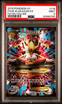 PSA 9 MINT M Alakazam EX 118/124 (Fates Collide) Full Art Pokemon Card - Image 1